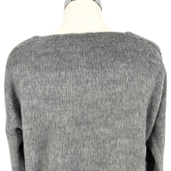 Theory Textured Cozy Pullover Sweater Gray Size Medium - Picture 7 of 11